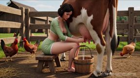 Dawn's Gentle Harvest - Scandinavian Peasant Wife Awaits Her Love (Created by AI)