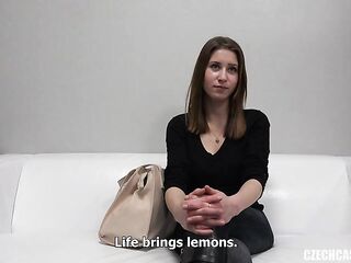 Czech hottie, Lucie went to a porn episode casting determined to become a pornstar in a short time