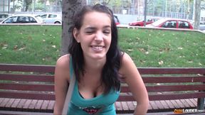 Hook up with cute 18yo brunette teen with big natural tits