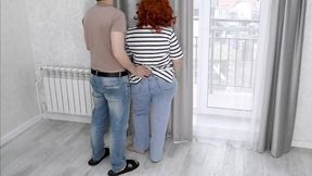 Stepson inserted his cock into his stepmom's big ass and she gave him a blowjob