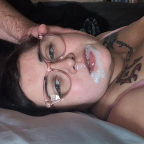 DD Sadie Sucks, Lactates and Swallows Stepdad's Cum