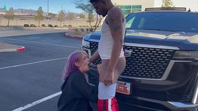 Black guy is meeting a random girl at the parking and fucking her pussy