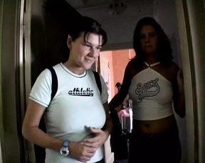 Two naughty German girls getting filmed while masturbating