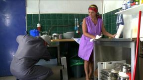 MILF maid gets fucked hard in her wet pussy