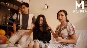 Asian long-haired married woman with giant melons and a