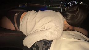 College Slut Delivers Mind-Blowing Car Parking Lot Cock-Sucking