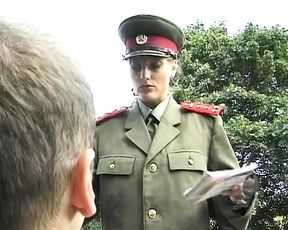 A wild military woman from Germany eating cum like dinner