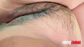 Indian hot Aunty Adiya showing big boobs fingering hairy pussy