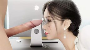 3D Sexy Asian Slut with Sexy Pantyhose Got Her Wet Pussy Fucked so Hard