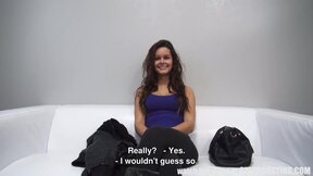 ”Czech teen chick does porn casting”