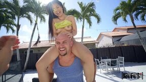 Vietnamese Beauty Facialed by the Man with the Wang