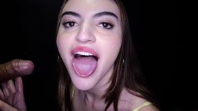 ”That's it Julia, now swallow the goods!”