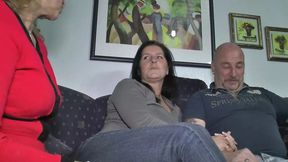 Two horny sluts spread their pussies to one cock - 4