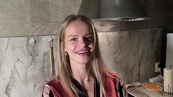 Cheating Wife Seduces Neighbor for a Creampie in the Kitchen