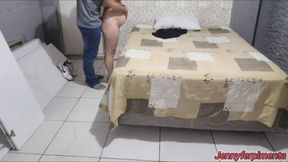 PREGNANT STEPMOTHER WITH A TIGHT DRESS GETS INTO HER STEPSON'S ROLE