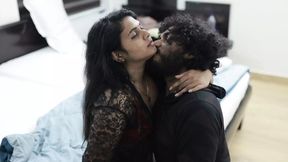Vaishnavy hot sexy black net and red bikkini sex with Sharun Raj, Mallu couple hot sex in bikkini, Mallu couple ass lick in net