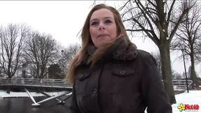 Net69 - Busty Dutch Selling Hot Drink Got Banged and Jizzed