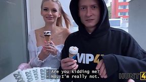 Cute Slim Blonde Naomi Love Fucks Like a Slut For Money In Front Of Her BF