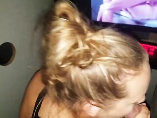 Hot College Chick Tries Gloryhole and gets Used