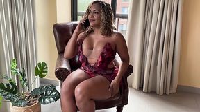 Big-booty ebony mommy gets her new lover a spin in her queen-sized bed