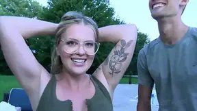 Depraved individual takes it up the rear in a messy scene