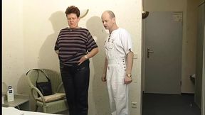 Grandma and grandpa during lunch break