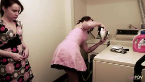 The dumped brunette is free to have an anal fingering and licking from her lesbian neighbor