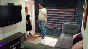 MILF Horny Neighbor Seduces Me While Her Husband Is Away and Runs Out Covered in Cum on Her Tits