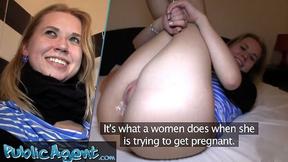 Teasing Student Takes Creampie from Public Agent