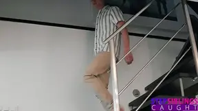 Amateur step-sisters give birthday blowjobs and enjoy member