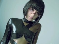 Solo brunett masturbation with toy