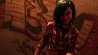 Sex with emo at in entrance.