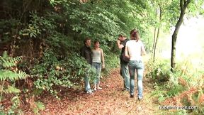 Squirt french step mom hard anal pounded and double P outdoor