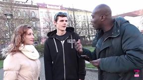 Their sightseeing adventure leads them to a black man and his huge shaft