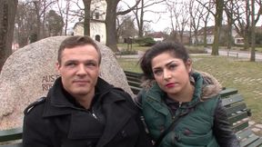 Picked up German doll gets a huge facial after fuck with stranger