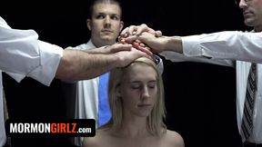 Teamskeet - Three Mormon Boys Take Turn On Banging Sexy Teen's Tight Virgin Twat