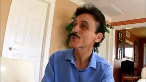 Sexy young slut takes the cock of an old man