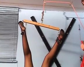 Masked German bitch spanked hard by her master