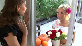 Alluring lezzie surprising sex video