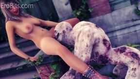 Zombie Sperm pounds horny slut's ass in 3D monster porn parody