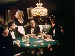 Poker players make sexy maids satisfy them after the game