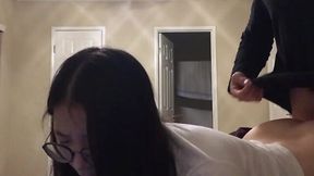 Nerdy Asian Cutie's Rough POV Thrill with Intense Passion