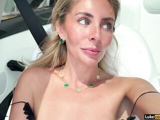 Bonnie Blue Picked Up And Drilled In Self Driving Car