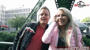 STREET FLIRT - Petite blonde teen picked up for anal threesome