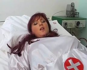 Busty Redhead German nurse fucks her patient hard