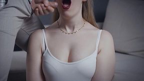 Sexy Busty Blonde Secretary Fulfils Her Boss's Sexual Fantasy & Takes CIM To Get What She Wants