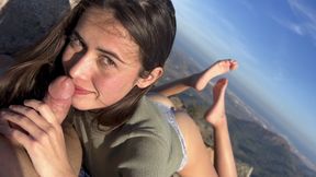 Blowjob with ass in pomp and playful feet