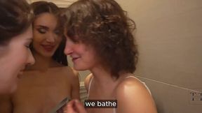 Ditched the Club for Shower Lesbian Fuckfest, Thanks to Tim Team in 4K HD