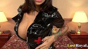 Naughty nurse Angelina Valentine rides and sucks patient