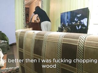 Behind the Scenes Footage of a In nature's garb-booty Sex Couch Transfer